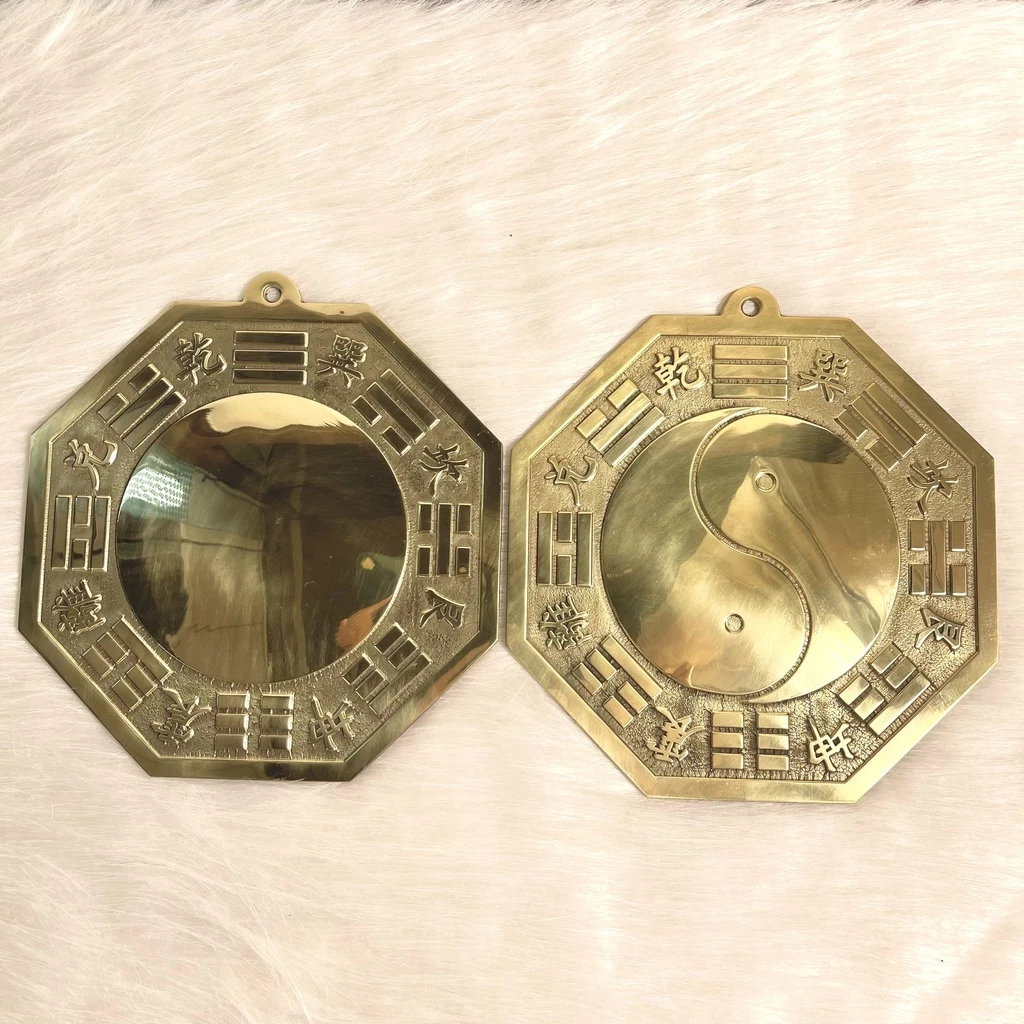 Gương Bát Quái Thái Cực Phong Thủy Cầu Lồi Bằng Đồng Thau Nguyên Miếng - Cửa Hàng Phật Giáo Thái Linh