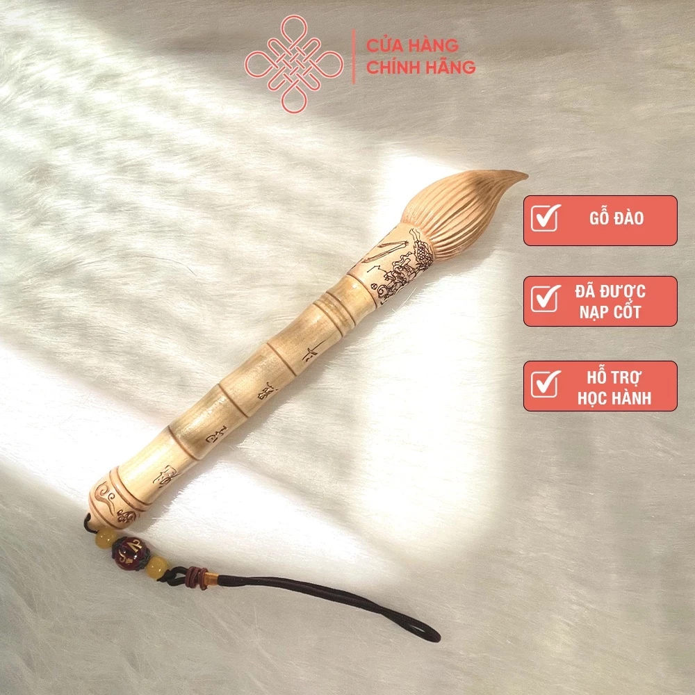 Bút Văn Xương Gỗ Đào Phong Thủy Chất Liệu Gỗ Đào 23cm - Cửa Hàng Phật Giáo Thái Linh
