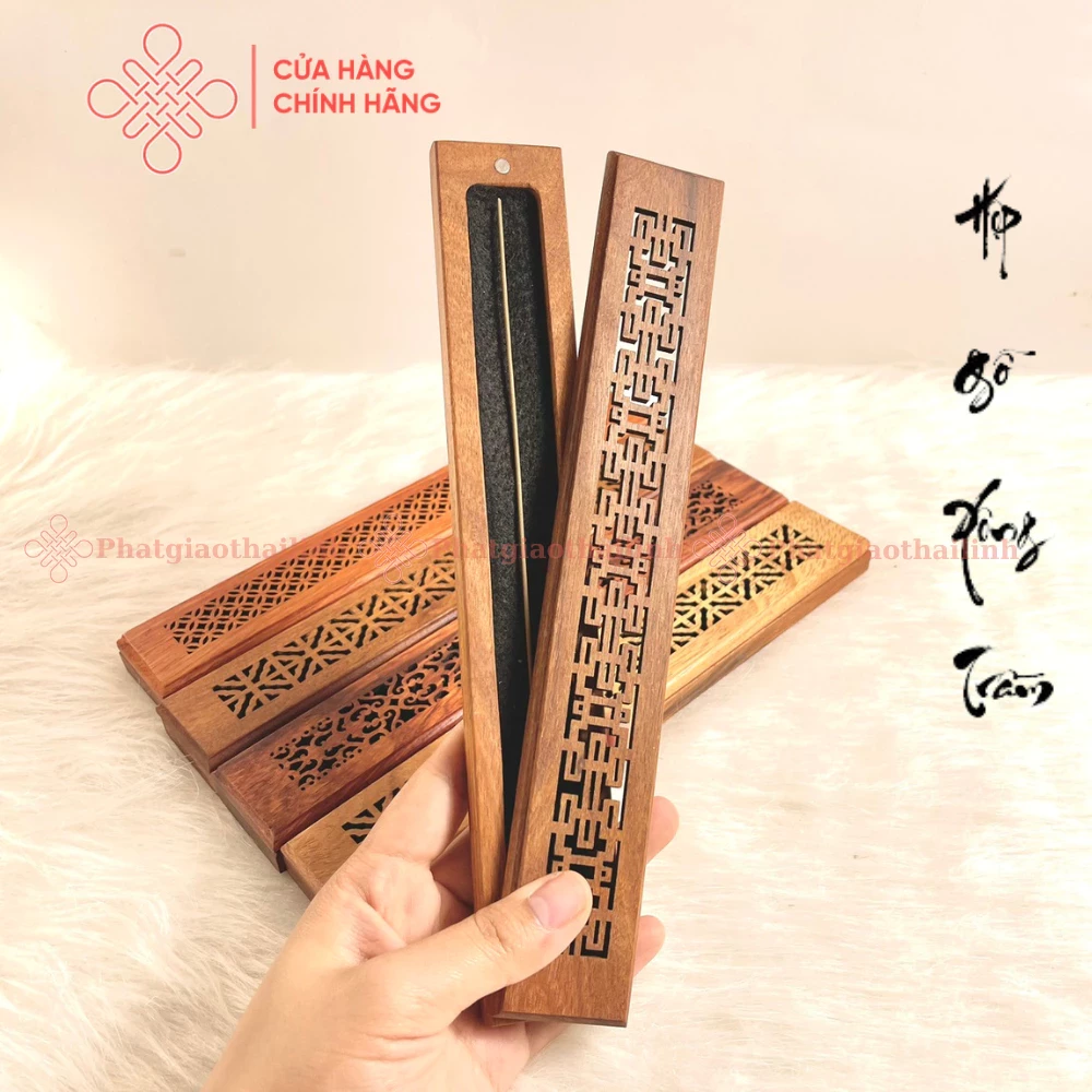 Khay Đốt Nhang Trầm Không Tăm Bằng Gỗ Hương ( Giao Mẫu Ngẫu Nhiên)- Cửa Hàng Phật Giáo Thái Linh