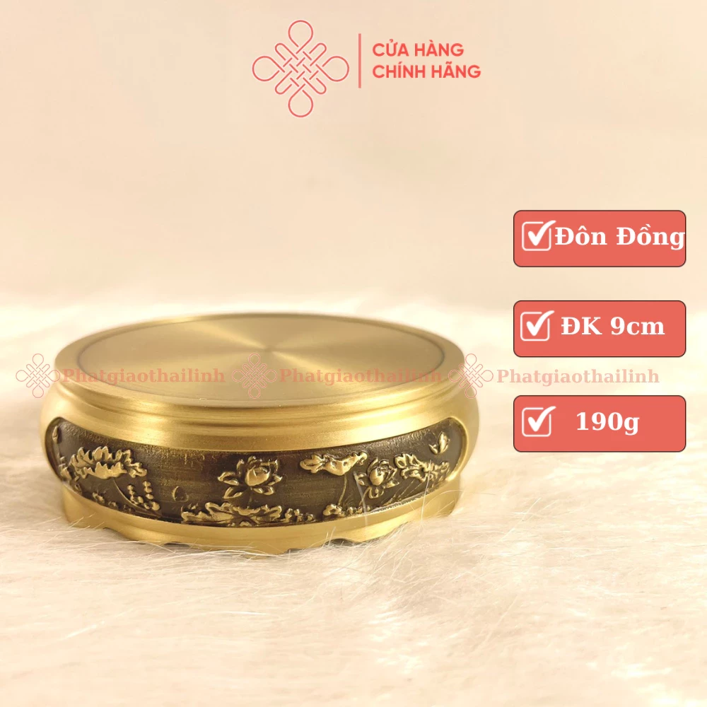 Đế Đồng/ Đồn Đồng Đường Kính 9cm - Cửa Hàng Phật Giáo Thái Linh